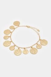 Gold Chain Charm Bracelet | Yours clothing  3