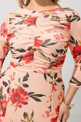 YOURS LONDON Plus Size Orange Floral Keyhole Detail Maxi Dress | Yours Clothing 4