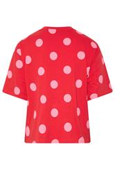 LIMITED COLLECTION Plus Size Red Polka Dot T-Shirt | Yours Clothing 2