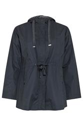 YOURS Plus Size Navy Blue Stripe Lined Hooded Jacket | Yours Clothing 7