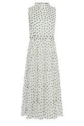 M&Co White Spot Print Tiered Chiffon Midi Dress | M&Co 6