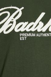 BadRhino Big & Tall Dark Green Embroidered Script T-Shirt | BadRhino 8