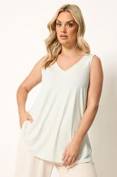 YOURS Plus Size Ivory White Swing Vest Top | Yours Clothing 3