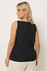 YOURS Curve Black Longline Button Waistcoat | Yours Clothing 4