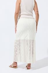 LIMITED COLLECTION Plus Size White Lace Maxi Skirt | Yours Clothing 2