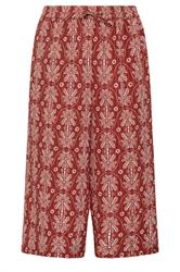 YOURS Plus Size Rust Orange Palm Tree Cropped Trousers | Yours Clothing 5