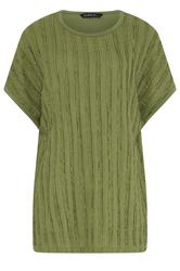 EVANS T-shirt vert texturé devant