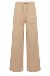 PixieGirl Petite Women's Natural Brown Pocket Patch Wide Leg Joggers | PixieGirl 6