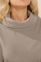 LTS Tall Women's Natural Brown Ribbed Roll Neck Top | Long Tall Sally 4