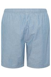 BadRhino Big & Tall Chambray Blue Elasticated Waist Cotton Shorts | BadRhino 8