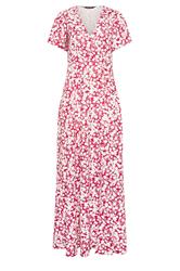 LTS Tall Red Ditsy Floral Wrap Maxi Dress