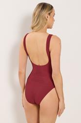 LTS Tall Womens Rust Orange Crochet Swimsuit | Long Tall Sally 4