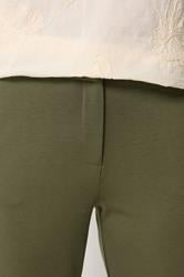 M&Co Khaki Green Ponte Tailored Trousers | M&Co 4