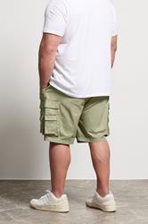 BadRhino Big & Tall Light Green Acid Washed Cargo Shorts | BadRhino 4