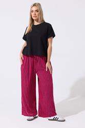 LIMITED COLLECTION Plus Size Red Stripe Wide Leg Trousers | Yours Clothing 3
