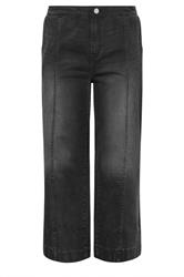 LIMITED COLLECTION Plus Size Washed Black Seam Detail Jeans | Yours Clothing 5