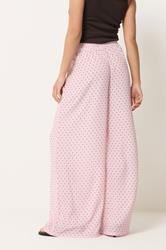 PixieGirl Petite Women's Pink Polka Dot Wide Leg Trousers | PixieGirl 4