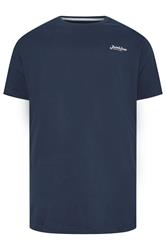 JACK & JONES Big & Tall 5 Pack Blue/Off-White/Yellow/Green/Pink Core T-Shirts | BadRhino 11