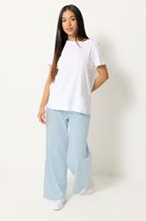 M&Co Petite Light Blue Wide Leg Joggers | M&Co 1