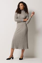 M&Co Natural Brown Soft Touch Fit & Flare Dress 1