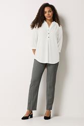 M&Co Ivory White Textured Lightweight Blouse| M&Co 1