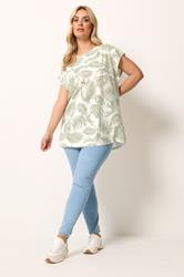 YOURSET 3 PACK Plus Size Green Palm Leaf & Zebra T-Shirts | Yours Clothing 4