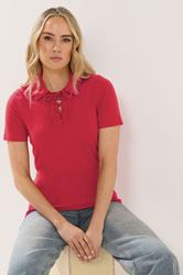 LTS Tall Women's Red Lace Up Collared T-Shirt | Long Tall Sally 3