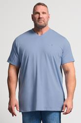 BadRhino Big & Tall Navy Blue 5 Pack Extra Long V-Neck T-Shirts | BadRhino 2
