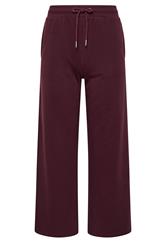 PixieGirl Petite Women's Dark Red Embroidered '22' Slogan Wide Leg Joggers | PixieGirl  2