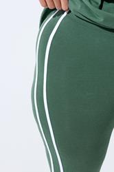 YOURS Plus Size Green Side Striped Leggings | Yours Clothing 5