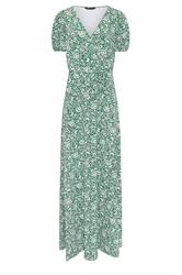 LTS Tall Green Floral Cotton Wrap Maxi Dress