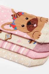 YOURSET 4 PACK Plus Size Pink Brunch Print Trainer Liner Socks | Yours Clothing 4