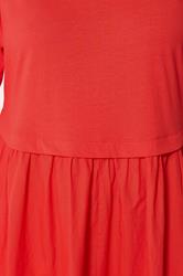 YOURS Plus Size Orange Poplin T-Shirt Midi Dress | Yours Clothing 4