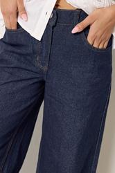 PixieGirl Petite Women's Indigo Blue Elasticated Cotton Wide Leg Jeans | PixieGirl 4