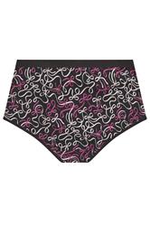 YOURSET Plus Size 5 PACK Black Bow Print Full Briefs | Yours Clothing 7