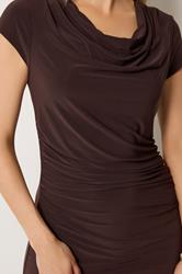 LTS Tall Women's Brown Draped Maxi Dress | Long Tall Sally 4