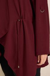 EVANS Plus Size Berry Red Lightweight Waterfall Jacket | Evans 4