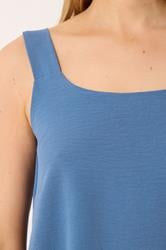 LTS Tall Women's Denim Blue Linen Look Vest Top | Long Tall Sally 5