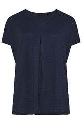 EVANS Plus Size 2 Pack Navy & Blue Pleat Tops | Evans 7