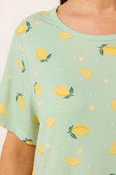 YOURSET Plus Size 2 PACK Black Lemon & Cherry Soft Touch Nightdresses | Yours Clothing 7
