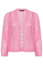 YOURS Curve Pink Chunky Knit Cardigan