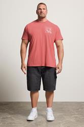 BadRhino Big & Tall Orange Mountain Graphic T-Shirt | BadRhino  1