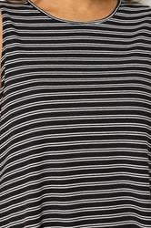 YOURS Plus Size Black Stripe Soft Touch Swing Vest Top | Yours Clothing 4