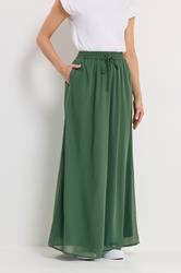 LTS Tall Women's Forest Green Tie Waist Maxi Skirt | Long Tall Sally 1