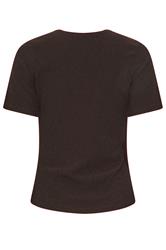 M&Co Petite Chocolate Brown Textured Wrap Top | M&Co 2