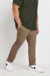 JACK & JONES Big & Tall Otter Brown 'Marco' Chino Trousers | BadRhino 3