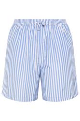 YOURS Curve Blue Stripe Shorts