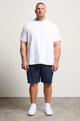 BadRhino Big & Tall Navy Blue Slub Shorts | BadRhino 1