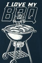 BadRhino Big & Tall Navy Blue Extra Long 'My BBQ' Graphic T-Shirt | BadRhino 7