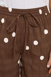 LTS Tall Women's Chocolate Brown Polka Dot Wide Leg Trousers | Long Tall Sally 4
